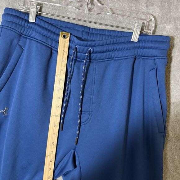 Under Armour ColdGear Joggers XL Blue Loose Fleece Lined Sweatpants Tapered - Picture 7 of 10